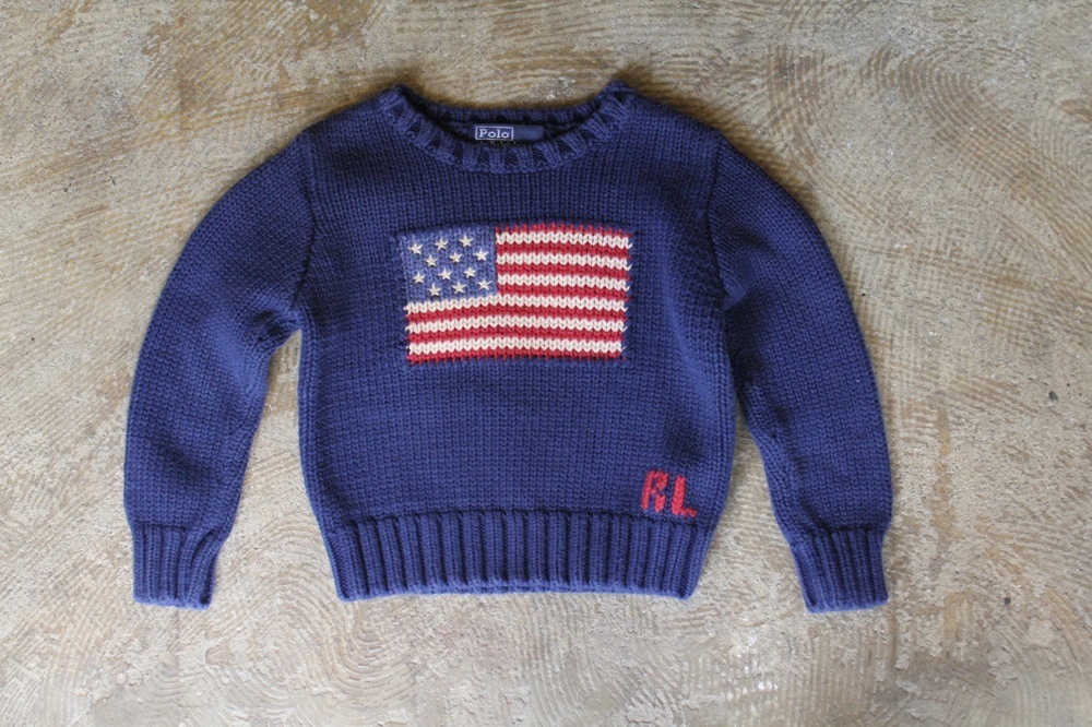 全国通販 Kid S Vintage Polo Ralph Lauren Star Bars Cotton Knit アメリカ国旗柄 コットンニット 2t 90cm相当 Post 78 Online Store 東京 都立大学駅前のセレクトショップ