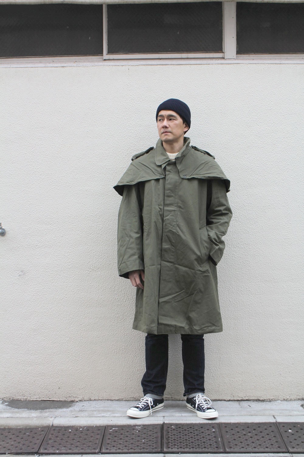 French military dead stock cape coat