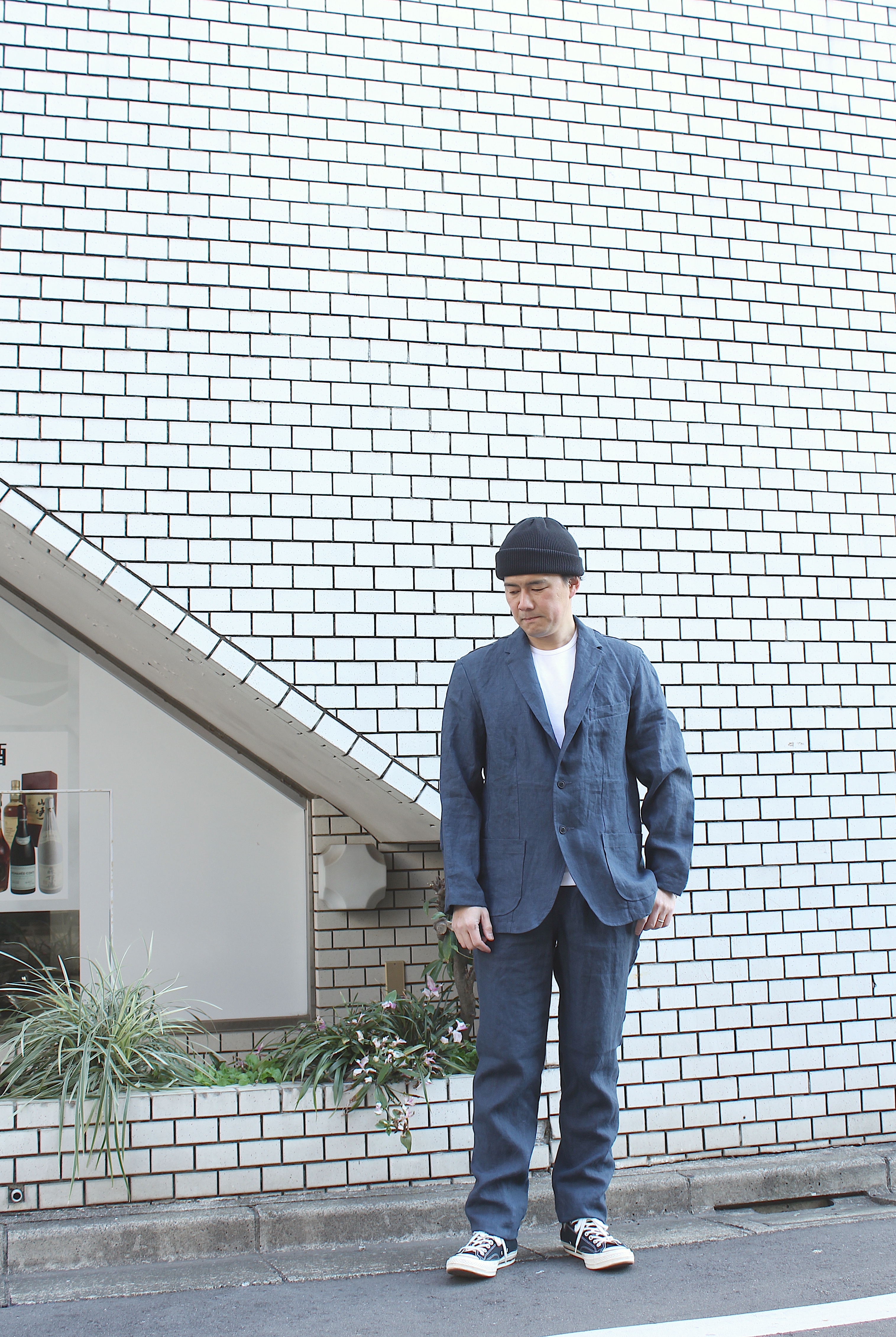 全国通販 Tapia Losangels タピアロスアンゼルス Pleats Pants Toropical Linen トロピカルリネントラウザー Navy Post 78 Online Store 東京 都立大学駅前のセレクトショップ
