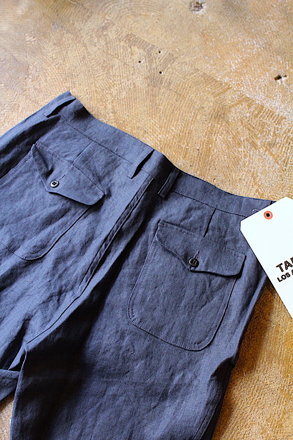 全国通販 Tapia Losangels タピアロスアンゼルス Pleats Pants Toropical Linen トロピカルリネントラウザー Navy Post 78 Online Store 東京 都立大学駅前のセレクトショップ