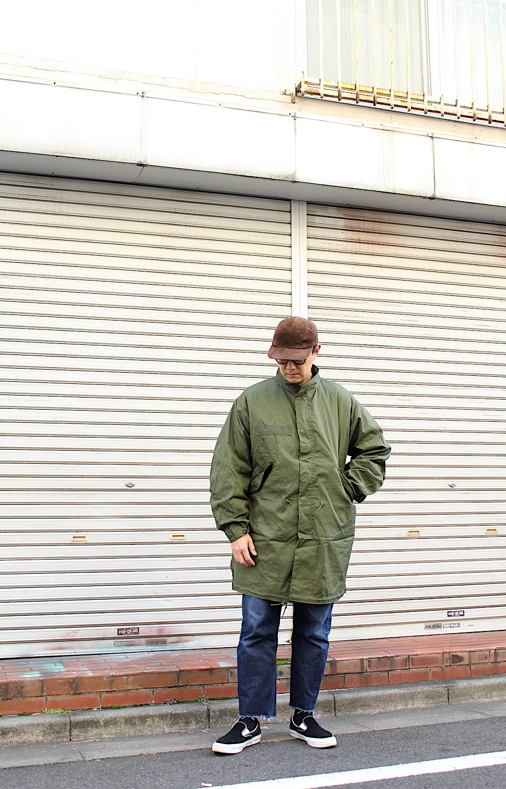 70s m-65 fishtail parka overdye 後染め 黒-