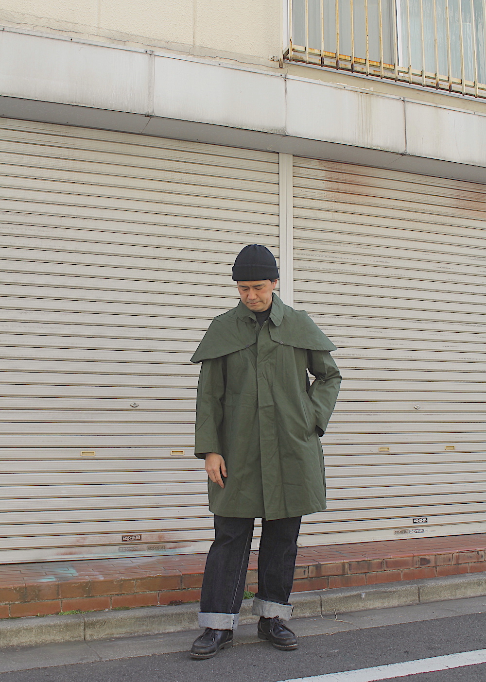 French military dead stock cape coat