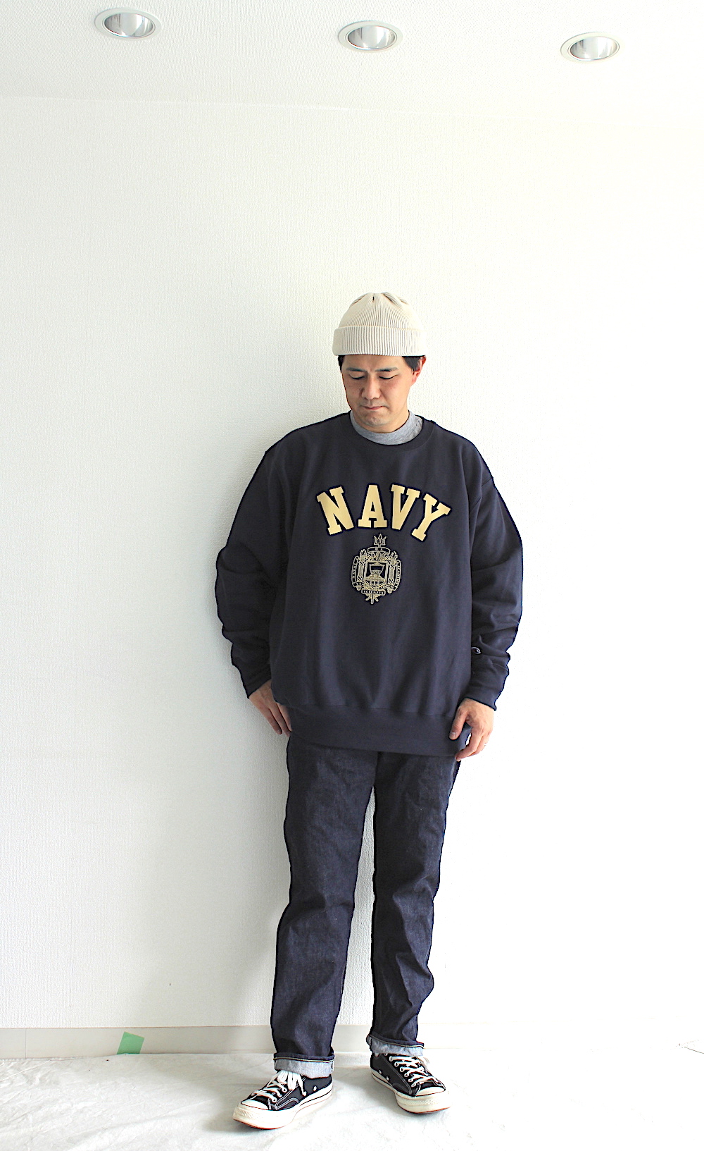 チャンピオン　NAVY リバースウィーブ