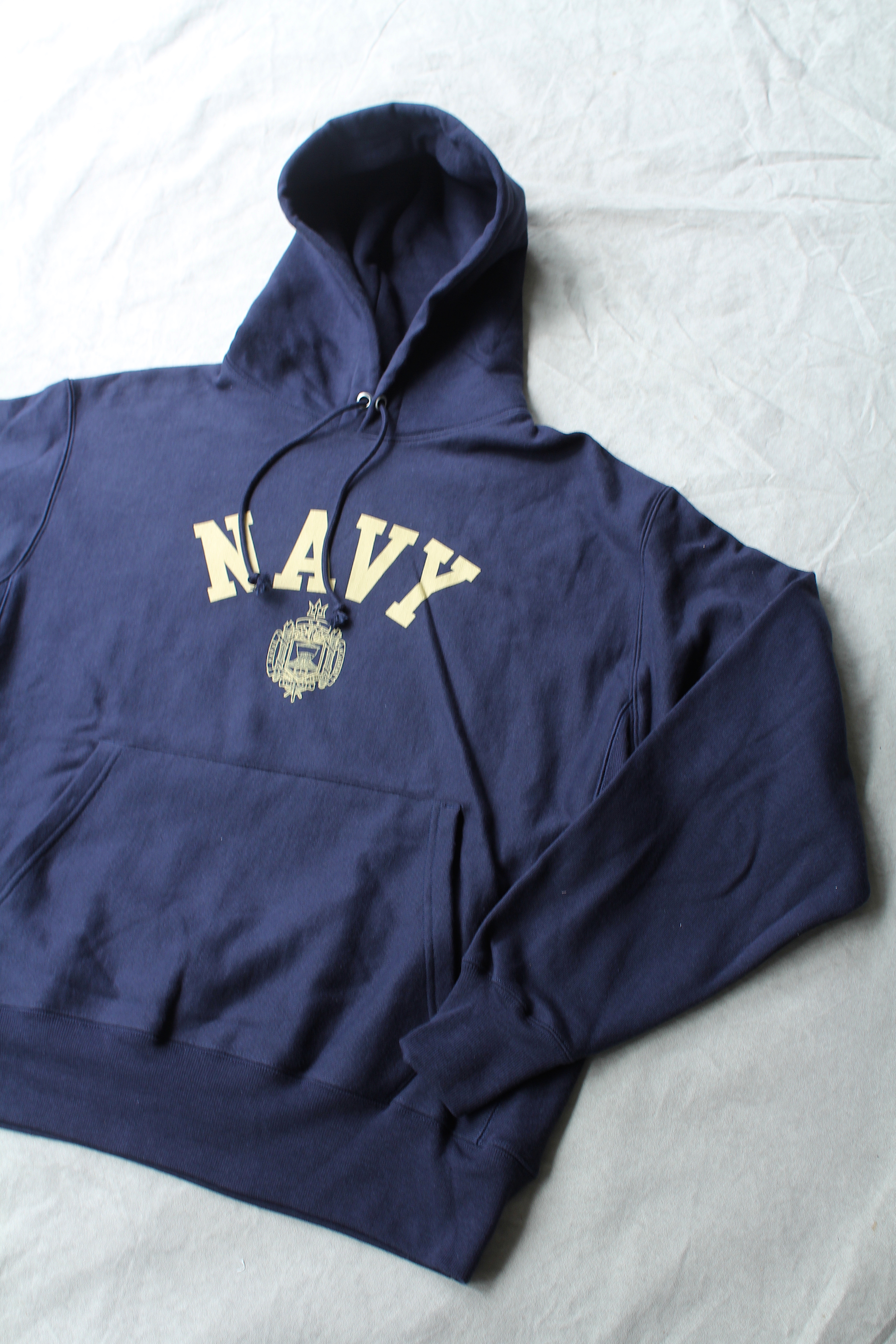 全国通販】CHAMPION"REVERSE WEAVE USNA OFFICIAL PRINT SWEAT PARKA