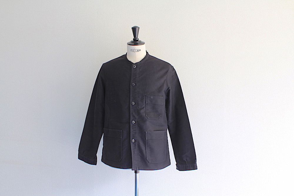50-60s ブラックモールスキン ジャケット フレンチワーク ジャケット 