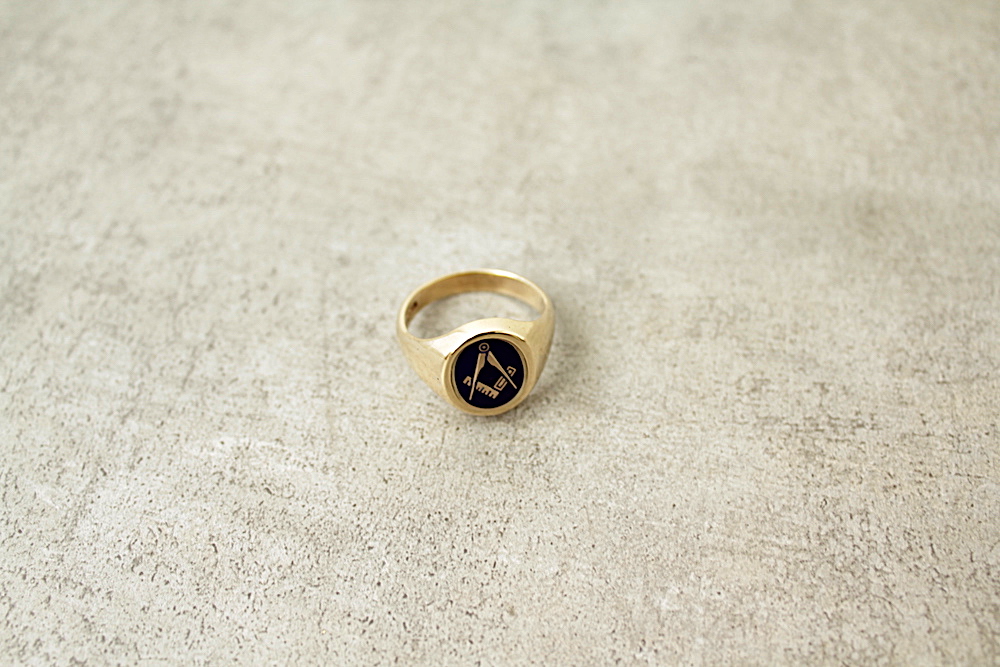 全国通販 Vintage 70s Euro Freemason Gold Ring フリーメイソンゴールドリング 21 5号 2 Post 78 Online Store 東京 都立大学駅前のセレクトショップ