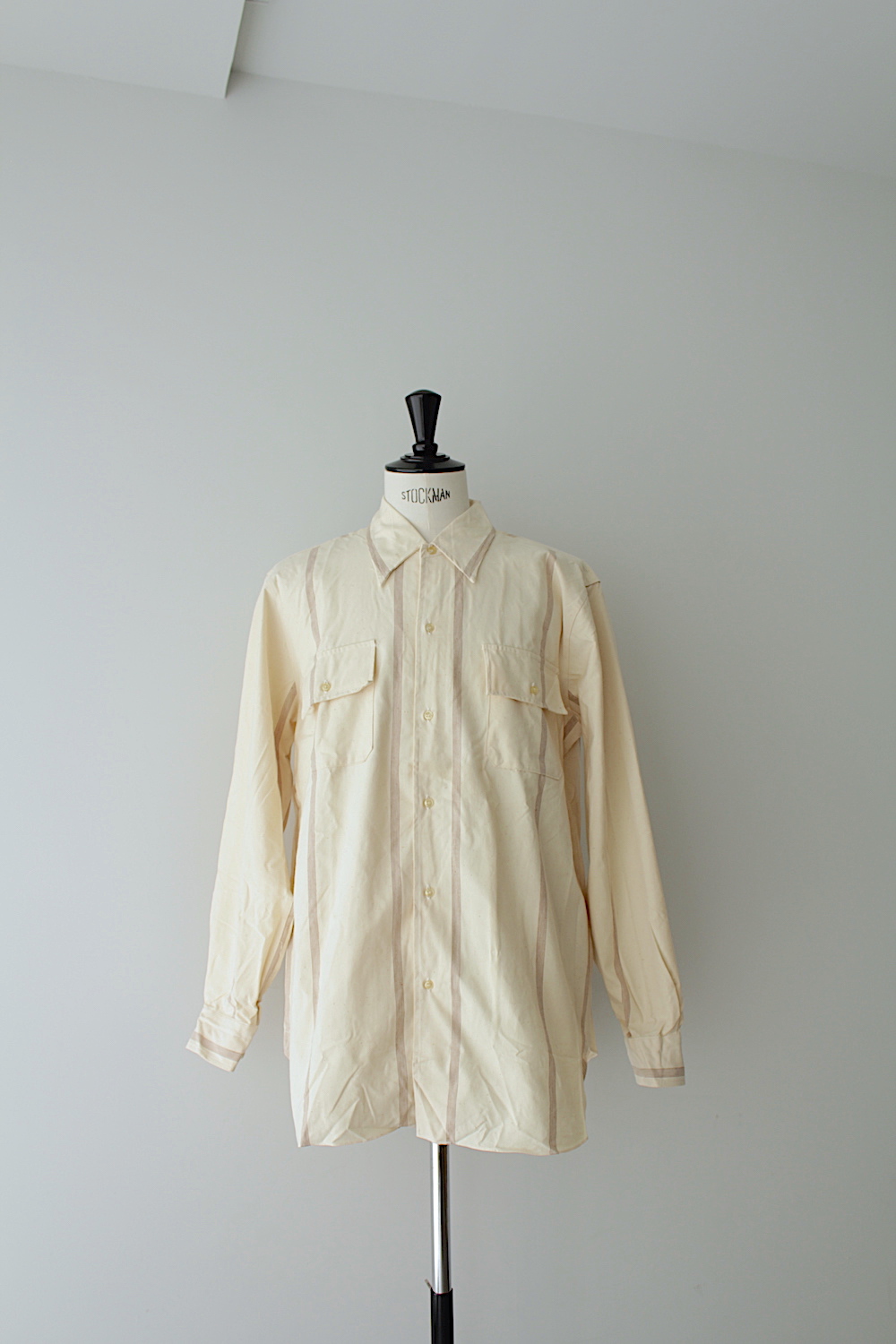 全国通販】DEAD STOCK 60s ITALIAN MILITARY”PRISONER STRIPE SHIRTS