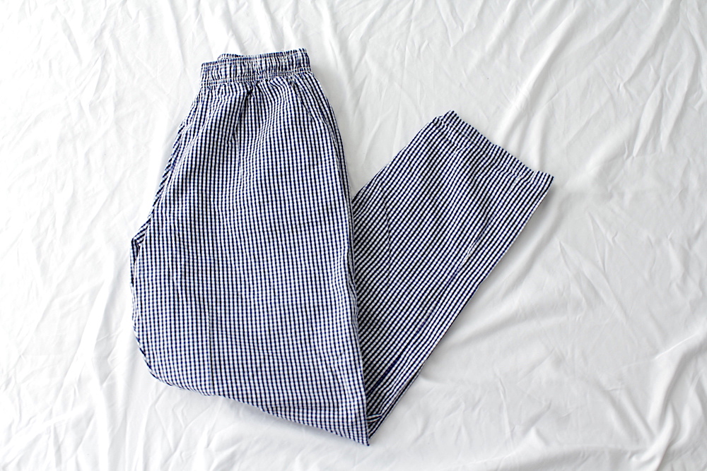 UK gingham check chef pants イージーパンツ