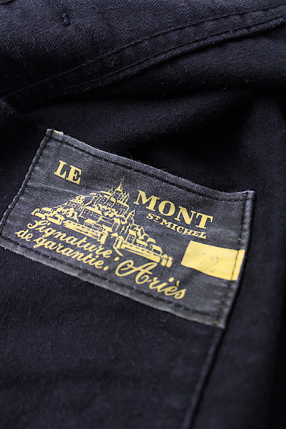 単品販売／受注生産 40年代 LE MONT ST MICHEL ブラックモールスキン