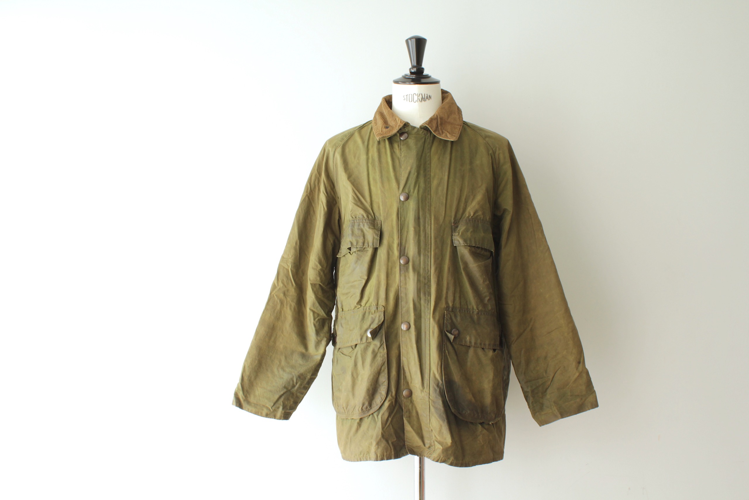 全国通販】VINTAGE 88s Barbour"BEAUFORT"RE WAX MODEL OLIVE SIZE 44