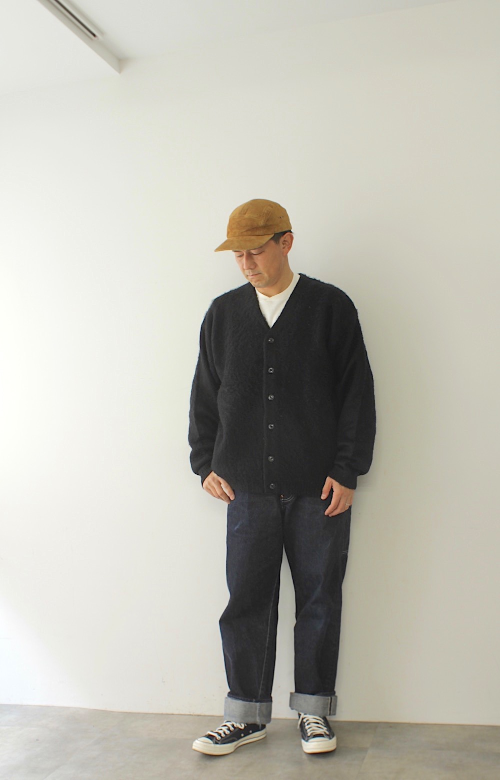 全国通販】TOWN CRAFT “SHAGGY SOLID KNIT CARDIGAN(タウンクラフト 