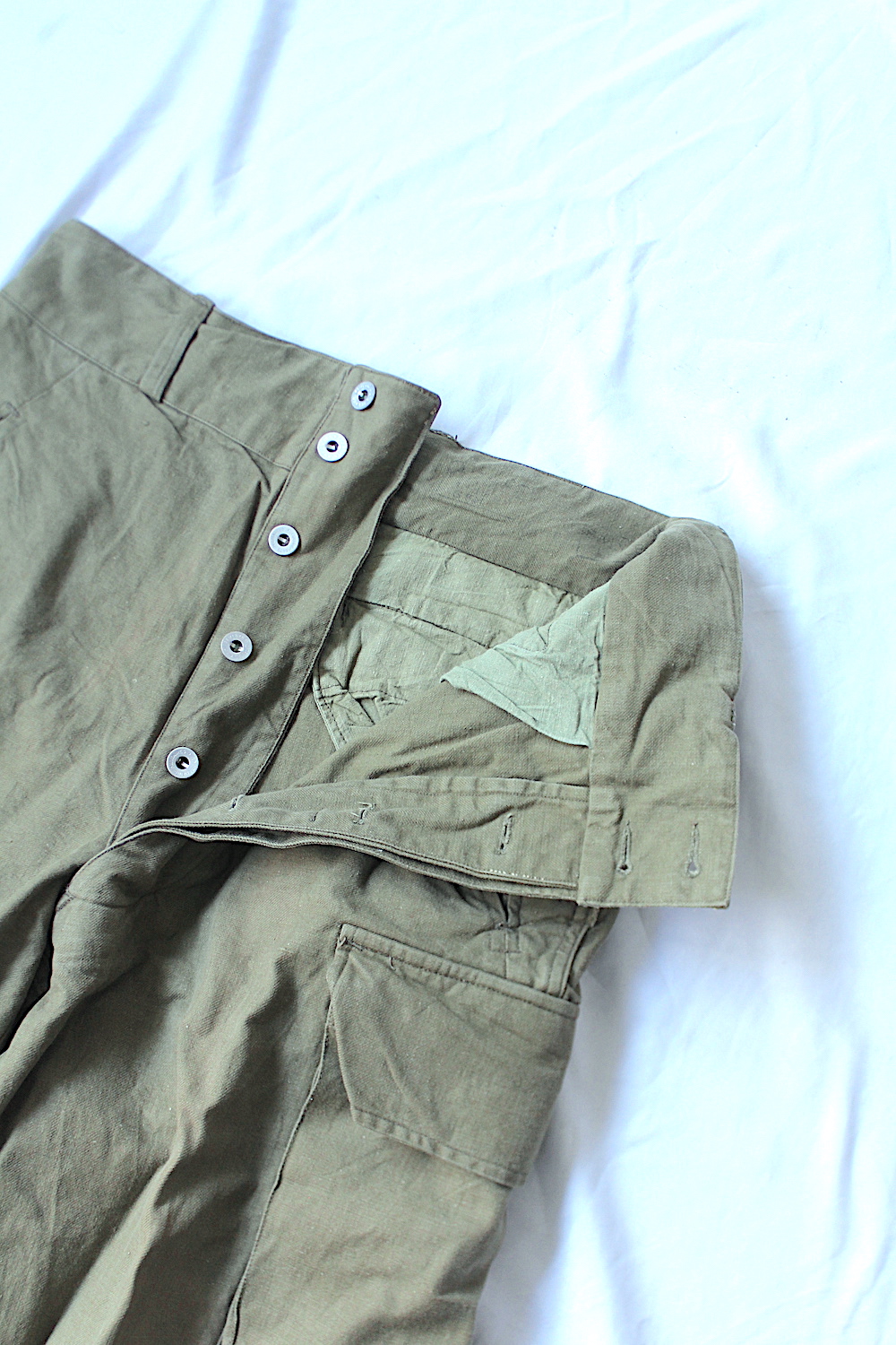 VINTAGE 50s FRENCH MILITARY”M-47 Cargo Pants 前期 METAL BUTTON 