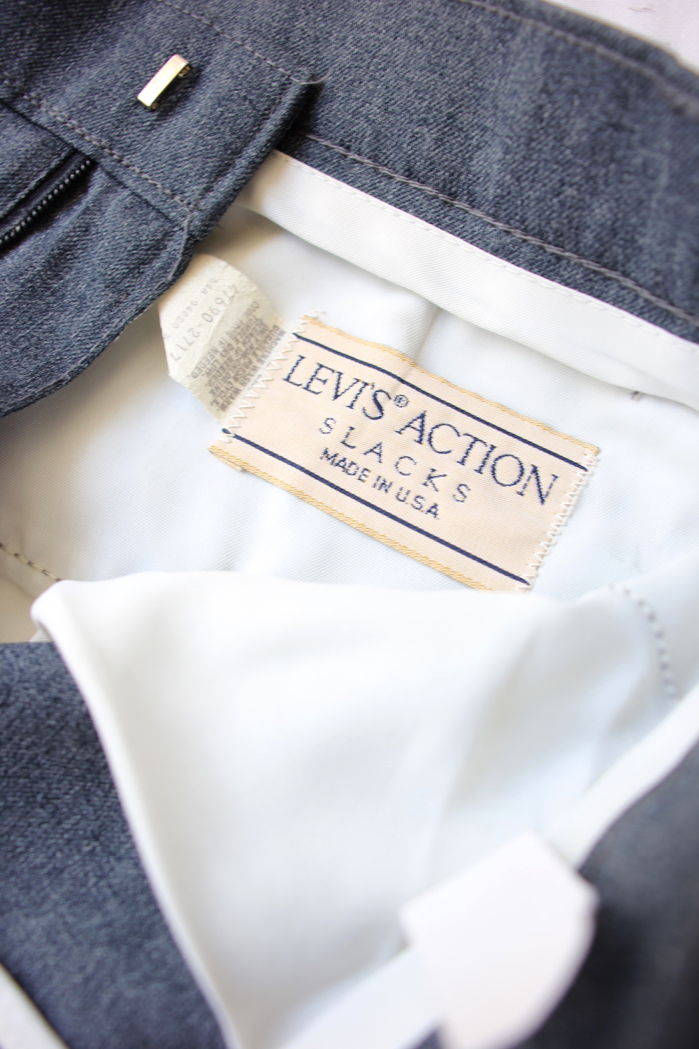 levis action slacks   made in usa