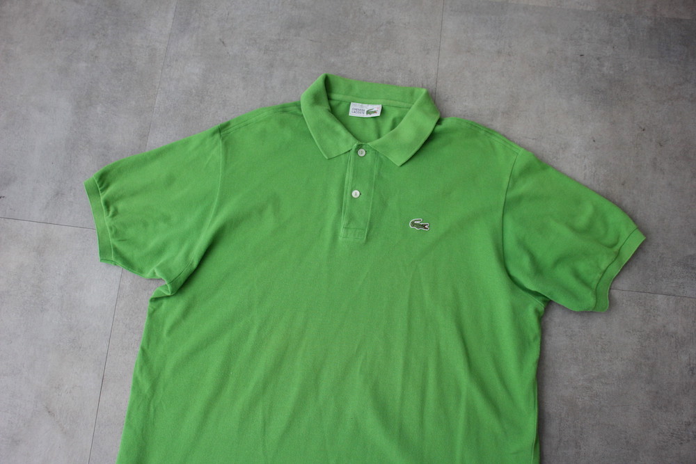 トップス 80s LACOSTE Polo Shirts Made in France LACOSTE France MADE 80s Polo Shirt XL BORDEAUX Cotton One