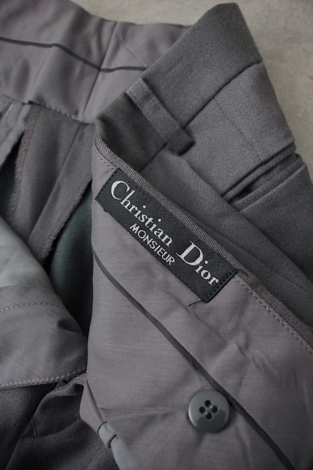 90s Christian Dior 2tuck ウールスラックス ディオール 80s 90s Christian Dior グレンチェック ウールパンツ | IN DA HOOD