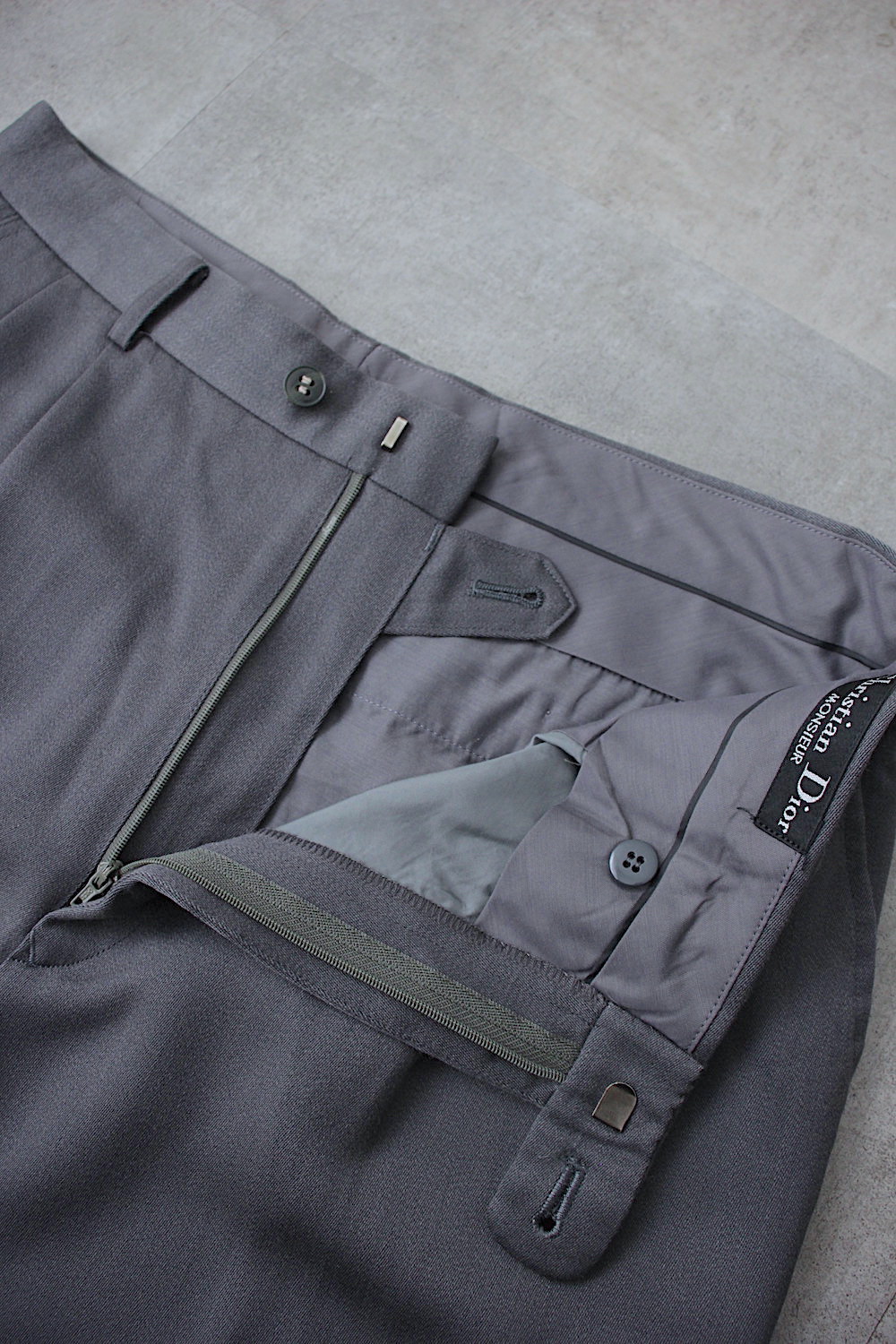 90s Christian Dior 2tuck ウールスラックス ディオール Christian Dior クリスチャンディオール 90s オールド タック