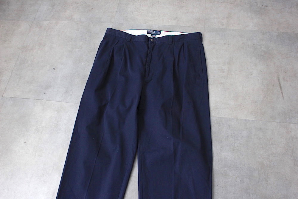 パンツ POLO RALPH LAUREN ANDREW 2tuck chino w33 90's Polo by Ralph Lauren 2 tuck chino trousers 