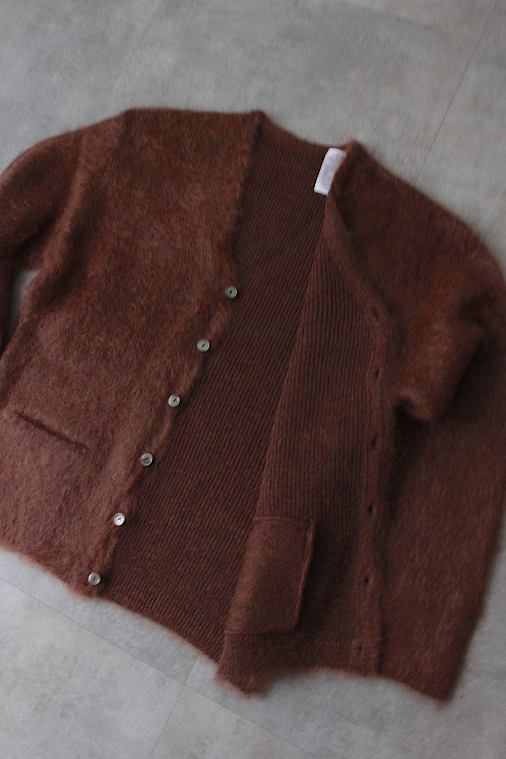 A.R.P モヘアカーディガン　ブラックモヘア A.R.P.®︎ Shaggy Man™︎ Mohair Cardigan W/Pocket Pure Black