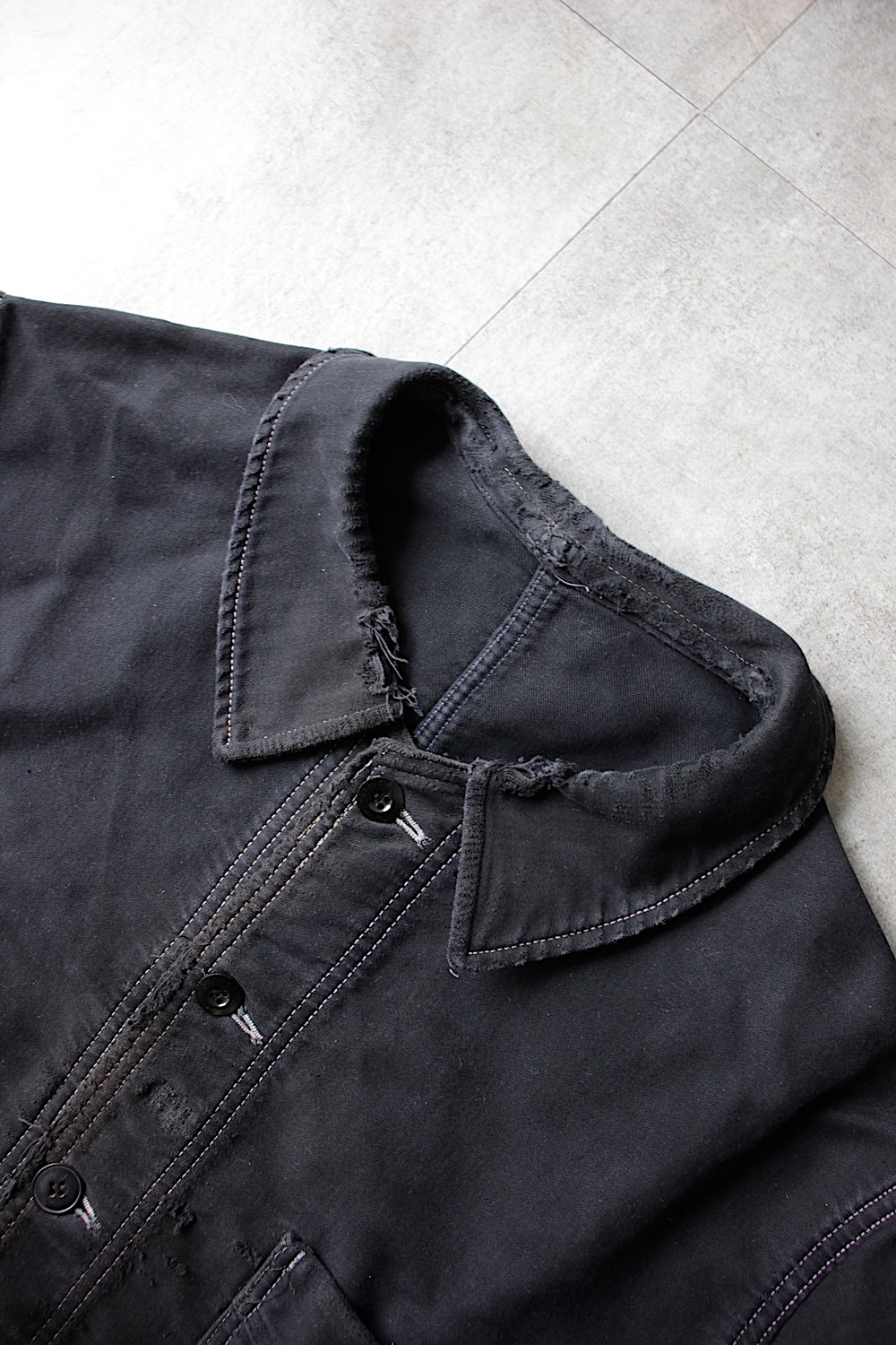 50s モールスキン フレンチワークジャケット 50's ブルーモールスキンフレンチワークジャケット [Dead Stock
